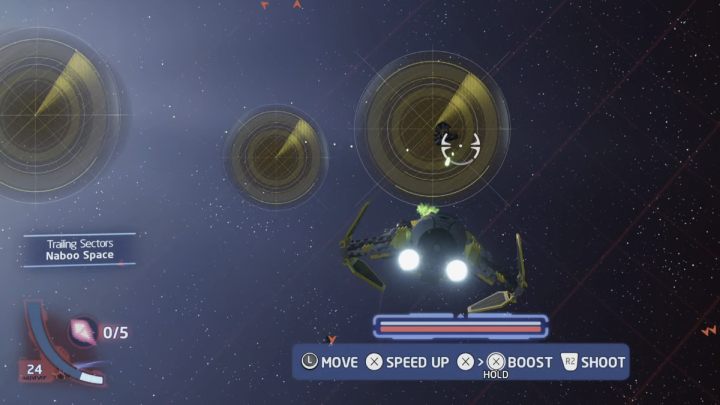 Polećcie w przestrzeń lokalną planety Naboo i odnajdźcie 5 złotych okręgów - LEGO Skywalker Saga: Skradziona wiedza (Stolen Knowledge) - solucja, opis przejścia - LEGO Skywalker Saga - poradnik do gry