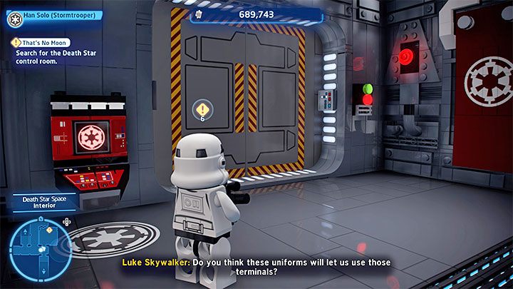 Rozpoczynacie na pokładzie Gwiazdy Śmierci, a konkretnie w jej hangarze - LEGO Skywalker Saga: Oca-lei-nie (Best Leiad Plans) - solucja, opis przejścia - LEGO Skywalker Saga - poradnik do gry