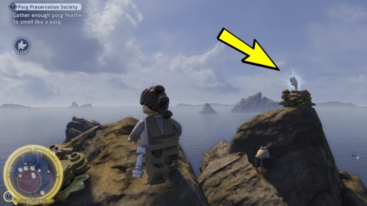 Dostęp do następnej lokacji będzie możliwy dzięki użyciu gadżetu postaci typu Zbieracz - LEGO Skywalker Saga: Towarzystwo ochrony porgów (Porg Preservation Society) - solucja, opis przejścia - LEGO Skywalker Saga - poradnik do gry