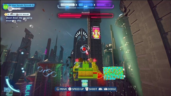 Ostatnią część zdobędziecie za zniszczenie 5 holograficznych plakatów - LEGO Skywalker Saga: Atak klonów - lista znajdziek i nagrody - LEGO Skywalker Saga - poradnik do gry