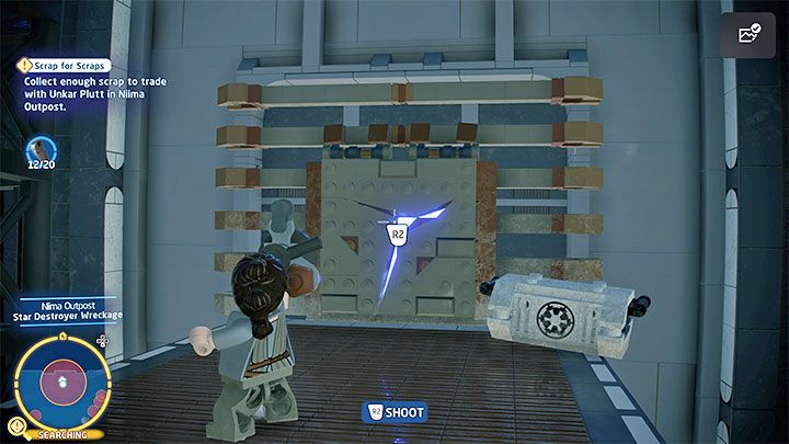 Poszybujcie na kolejną platformę, na której znajdziecie ostatni terminal - LEGO Skywalker Saga: Nisko latający złom (Low Flying Garbage) - solucja, opis przejścia - LEGO Skywalker Saga - poradnik do gry