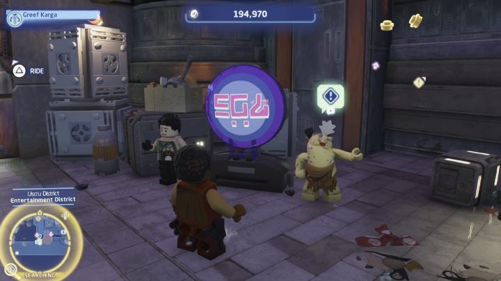 Idźcie do następnego obszaru poszukiwań i porozmawiajcie ze Sy Snootles - LEGO Skywalker Saga: Uciszyć Snootles (Silencing Snootles) - solucja, opis przejścia - LEGO Skywalker Saga - poradnik do gry