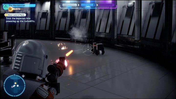 Do otwarcia bardzo ważnego (pod względem znajdziek) pomieszczenia musicie skorzystać z pomocy Łowcy Nagród - LEGO Skywalker Saga: Nowa nadzieja - lista znajdziek i nagrody - LEGO Skywalker Saga - poradnik do gry