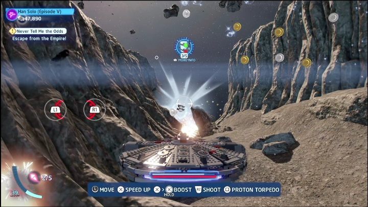 Ostatnia znajdźka wisi w tunelu, w ostatniej części tego poziomu - LEGO Skywalker Saga: Imperium kontratakuje- lista znajdziek i nagrody - LEGO Skywalker Saga - poradnik do gry