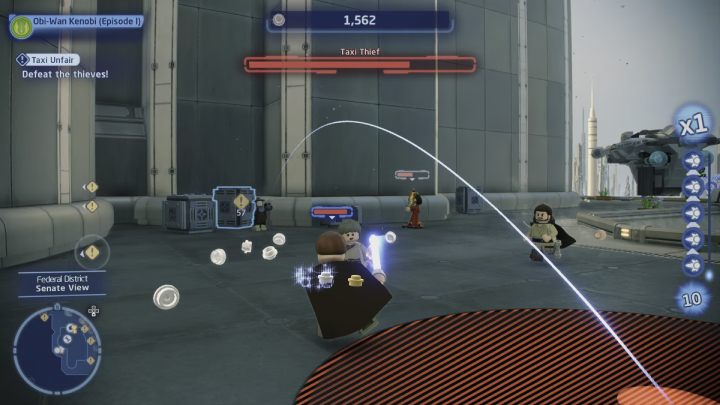 Żeby odzyskać taksówkę musicie zapłacić 14,500 monet oraz pokonać złodzieja i jego towarzyszy - LEGO Skywalker Saga: Rozbój taksówek (Taxi Unfair) - solucja, opis przejścia - LEGO Skywalker Saga - poradnik do gry