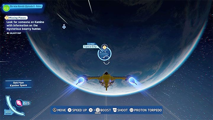 Otrzymacie kolejny cel misji i musicie rozpocząć od powrotu do taksówki - LEGO Skywalker Saga: Łowy na Jango (The Hunt for Jango) - solucja, opis przejścia - LEGO Skywalker Saga - poradnik do gry