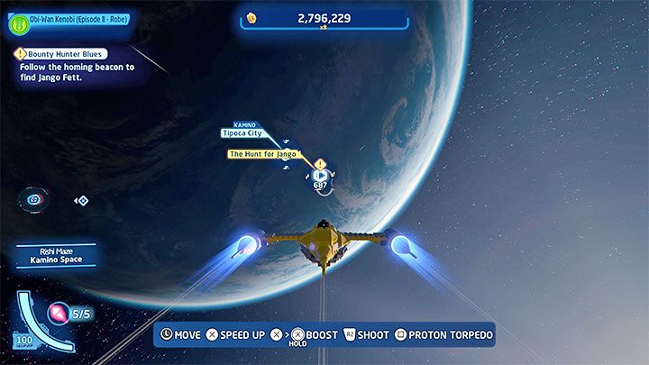 Otrzymacie zadania podążania za nadajnikiem, który pozwoli Wam ponownie zlokalizować Jango Fetta - LEGO Skywalker Saga: Łowy na Jango (The Hunt for Jango) - solucja, opis przejścia - LEGO Skywalker Saga - poradnik do gry