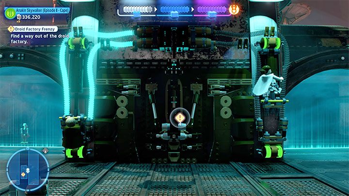 Kontynuujcie przeprawę wybierając opcję zjechania na linie - LEGO Skywalker Saga: Fanaberie w fabryce droidów (Droid Factory Frenzy) - solucja, opis przejścia - LEGO Skywalker Saga - poradnik do gry