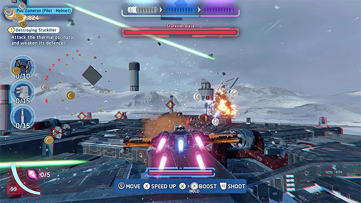 Etap ten składa się z dwóch głównych części - LEGO Skywalker Saga: Zniszczenie Starkillera (Destroying Starkiller) - solucja, opis przejścia - LEGO Skywalker Saga - poradnik do gry