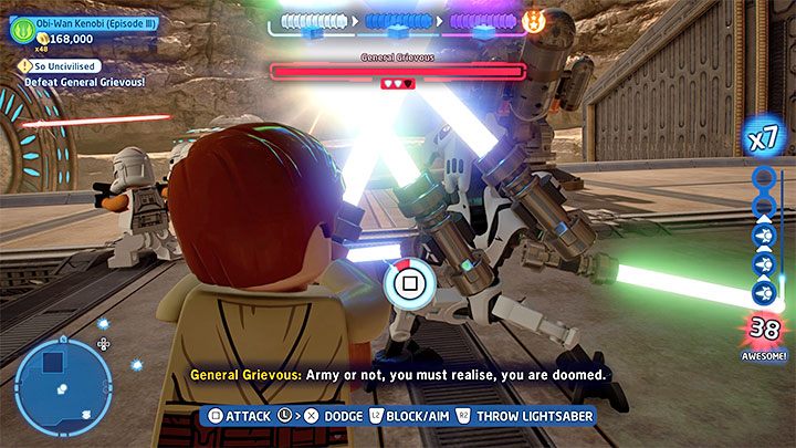 Kolejnym znanym elementem są sceny siłowania się i szybkich uderzeń mieczami, do których dochodzić będzie m - LEGO Skywalker Saga: Generał Grievous (General Grievous) - boss, jak pokonać? - LEGO Skywalker Saga - poradnik do gry