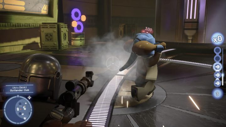 Pokonajcie 2 klientów jadłodajni i zaprowadźcie ich do wyjścia klubu Outlander - LEGO Skywalker Saga: Kuchnia rabunkowa (Crime Dining) - solucja, opis przejścia - LEGO Skywalker Saga - poradnik do gry