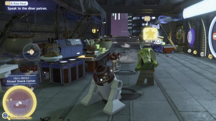 Zejdźcie na najniższy poziom dzielnicy i podejdźcie do zielonej mgły - LEGO Skywalker Saga: Surowa kara (A Raw Deal) - solucja, opis przejścia - LEGO Skywalker Saga - poradnik do gry