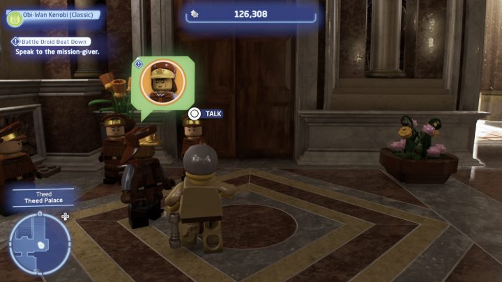 Udajcie się do pałacu w Theed, znajdującym się we wschodniej części mapy - LEGO Skywalker Saga: Panaka w panice (Battle Droid Beat Down) - solucja, opis przejścia - LEGO Skywalker Saga - poradnik do gry