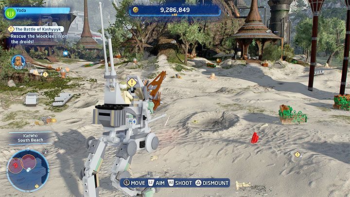Po wylądowaniu na plaży otrzymacie zadanie uratowania 3 Wookiee nękanych przez droidy - LEGO Skywalker Saga: Atak droidów na wookieech (Droid Attack on the Wookiees) - solucja, opis przejścia - LEGO Skywalker Saga - poradnik do gry