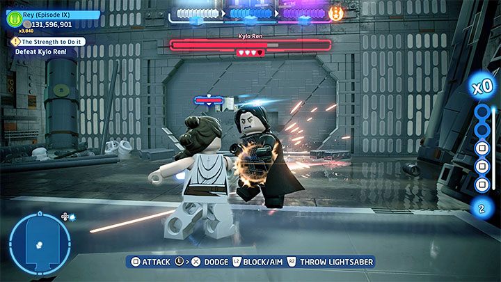 Druga faza pojedynku z Kylo Renem niczym Was nie zaskoczy - LEGO Skywalker Saga: Kylo Ren, epizod 9 - boss, jak pokonać? - LEGO Skywalker Saga - poradnik do gry