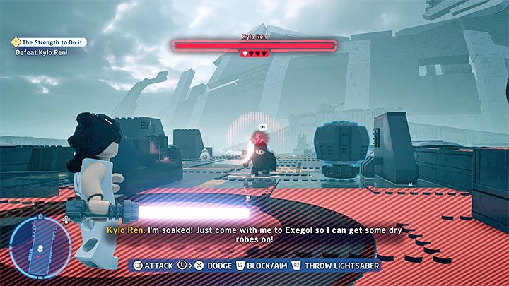 Drugi nowy sposób to przyczynienie się do tego żeby duża fala uderzyła w bossa - LEGO Skywalker Saga: Być na tyle silnym (The Strength To Do It) - solucja, opis przejścia - LEGO Skywalker Saga - poradnik do gry