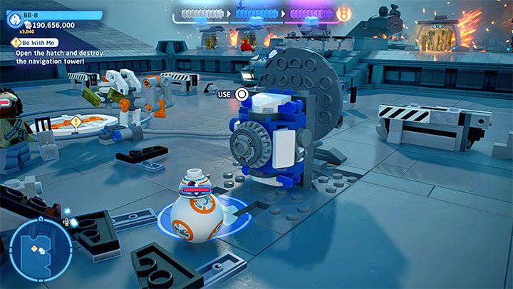 Bossowi towarzyszą szturmowcy i możecie atakować ich jeszcze podczas głównej konfrontacji lub zająć się nimi dopiero po pokonaniu BB-Bossa - LEGO Skywalker Saga: Bądźcie ze mną (Be With Me) - solucja, opis przejścia - LEGO Skywalker Saga - poradnik do gry