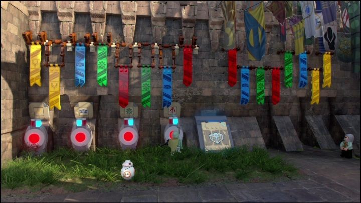 Pierwszą znajdźkę zdobyć możecie zaraz po wyjściu ze statku - LEGO Star Wars The Skywalker Saga: Zamek Maz - lista wszystkich łamigłówek - LEGO Skywalker Saga - poradnik do gry