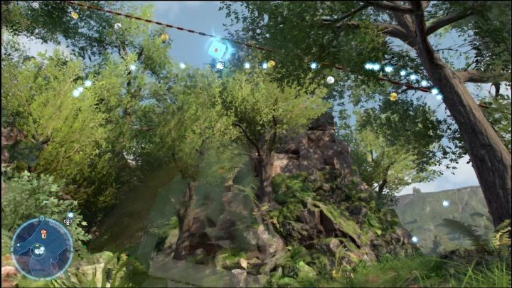 Klocek wisi na linie, na której możecie zjechać - LEGO Star Wars The Skywalker Saga: Zamek Maz - lista wszystkich łamigłówek - LEGO Skywalker Saga - poradnik do gry