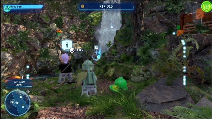 Znajdźka leży przed wodospadem - LEGO Star Wars The Skywalker Saga: Zamek Maz - lista wszystkich łamigłówek - LEGO Skywalker Saga - poradnik do gry