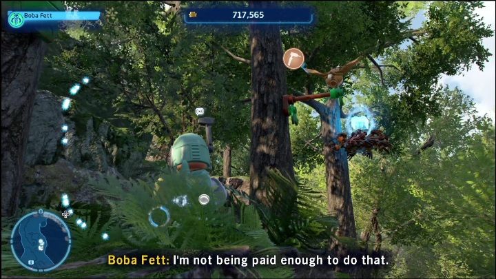 Klocek leży na ptasim gnieździe, dostaniecie się do niego skacząc po drążkach - LEGO Star Wars The Skywalker Saga: Zamek Maz - lista wszystkich łamigłówek - LEGO Skywalker Saga - poradnik do gry