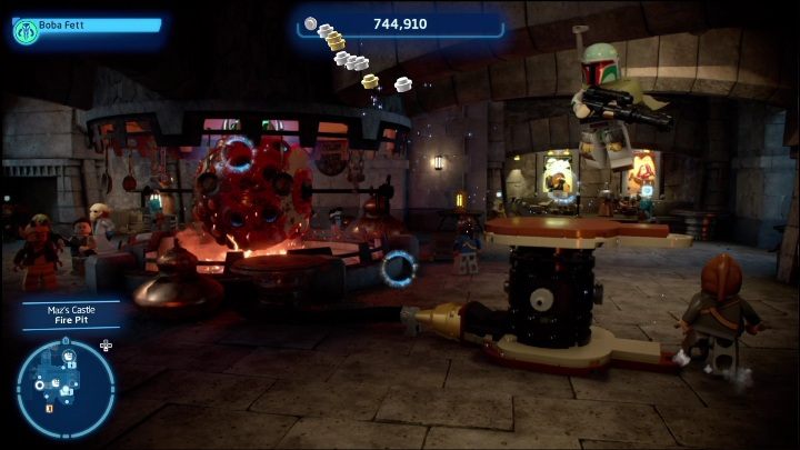 Na drugim piętrze zamku znajdziecie klocka zamkniętego w pieczonej kuli - LEGO Star Wars The Skywalker Saga: Zamek Maz - lista wszystkich łamigłówek - LEGO Skywalker Saga - poradnik do gry