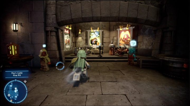 Na niewielkiej scenie w zamku jest kilka obiektów do zniszczenia - LEGO Star Wars The Skywalker Saga: Zamek Maz - lista wszystkich łamigłówek - LEGO Skywalker Saga - poradnik do gry