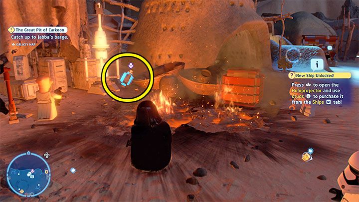 Waszym zadaniem jest dostarczenie źródła energii i znajdziecie je w północnej części wioski (powyższy obrazek) - LEGO Skywalker Saga: Wioska Tuanul (Tuanul Village) - lista wszystkich łamigłówek - LEGO Skywalker Saga - poradnik do gry