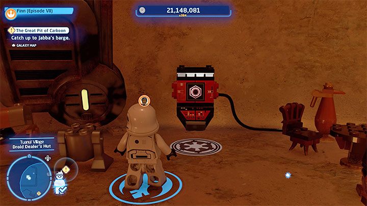 Znajdźcie w chatce czerwony terminal ukryty za obiektami nadającymi się do zniszczenia - LEGO Skywalker Saga: Wioska Tuanul (Tuanul Village) - lista wszystkich łamigłówek - LEGO Skywalker Saga - poradnik do gry