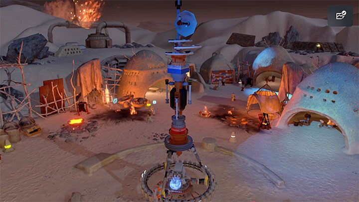 Wybierzcie dowolną postać władającą Mocą i zacznijcie przenosić okoliczne fragmenty wieży i ustawiać je na sobie - LEGO Skywalker Saga: Wioska Tuanul (Tuanul Village) - lista wszystkich łamigłówek - LEGO Skywalker Saga - poradnik do gry