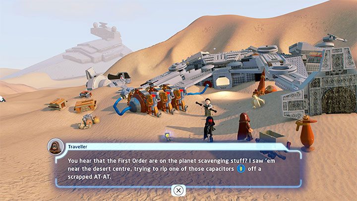 Rodzaj znajdźki: Łamigłówka - Klocek Kyber - LEGO Skywalker Saga: Osada Niima (Niima Outpost) - lista wszystkich łamigłówek - LEGO Skywalker Saga - poradnik do gry