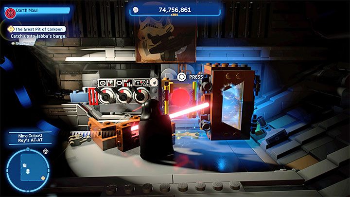 Po dostarczeniu wszystkich 3 obiektów możecie wejść do wraku AT-AT - LEGO Skywalker Saga: Osada Niima (Niima Outpost) - lista wszystkich łamigłówek - LEGO Skywalker Saga - poradnik do gry