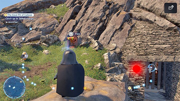 Na lewo i na prawo od zamkniętego wejścia znajdują się dźwignie - LEGO Skywalker Saga: Wyspa ze świątynią (Temple Island) - lista wszystkich łamigłówek - LEGO Skywalker Saga - poradnik do gry