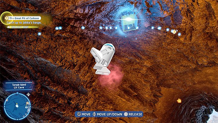 Sekret lewituje na dużej wysokości w jaskini - LEGO Skywalker Saga: Wyspa ze świątynią (Temple Island) - lista wszystkich łamigłówek - LEGO Skywalker Saga - poradnik do gry