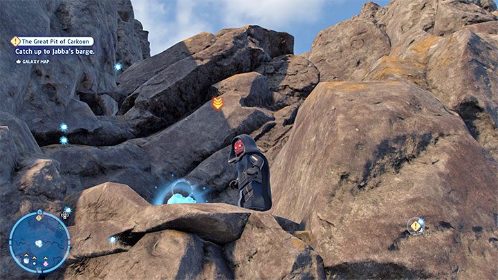 Na potrzeby zaliczenia tej prostej łamigłówki musicie jedynie dotrzeć na skalną półkę z sekretem (powyższy obrazek) - LEGO Skywalker Saga: Wyspa ze świątynią (Temple Island) - lista wszystkich łamigłówek - LEGO Skywalker Saga - poradnik do gry