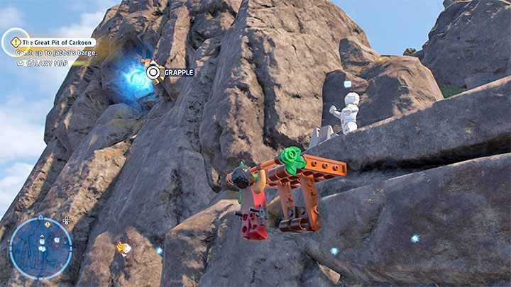 Na potrzeby rozwiązania łamigłówki wybierzcie dowolną postać będącą w stanie przyciągać się do zaczepów - LEGO Skywalker Saga: Wyspa ze świątynią (Temple Island) - lista wszystkich łamigłówek - LEGO Skywalker Saga - poradnik do gry