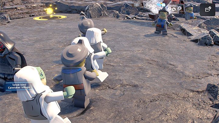 Na terenie wioski pojawi się prostokąt - LEGO Skywalker Saga: Wyspa ze świątynią (Temple Island) - lista wszystkich łamigłówek - LEGO Skywalker Saga - poradnik do gry