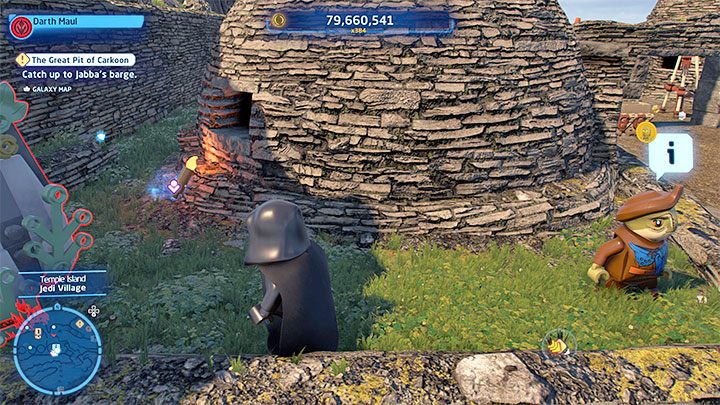 Pochodnie oznaczone zostaną fioletowymi ikonami na mapie wyspy i miejsca ich odnajdywania oznaczyliśmy na mapie z obrazka 1 - LEGO Skywalker Saga: Wyspa ze świątynią (Temple Island) - lista wszystkich łamigłówek - LEGO Skywalker Saga - poradnik do gry