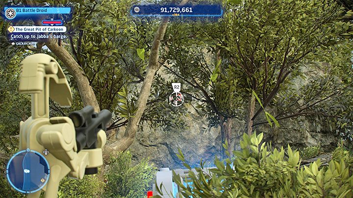 Znajdźka skrywana jest w zamkniętym pojemniku, ale rozwiązanie zagadki jest bardzo proste - LEGO Skywalker Saga: Baza ruchu oporu (Resistance Base) - lista wszystkich łamigłówek - LEGO Skywalker Saga - poradnik do gry