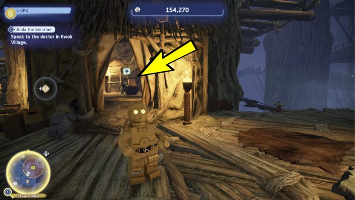 Jeden z ewoków wskaże Wam siedzibę doktora w wiosce - LEGO Skywalker Saga: Gardłowa sprawa (Ubbla the Weather) - solucja, opis przejścia - LEGO Skywalker Saga - poradnik do gry