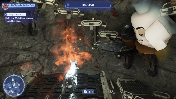 Sterując postacią Jedi, podejdźcie do drzwi i przejmijcie kontrolę nad zwierzęciem - LEGO Skywalker Saga: Wybawienie vulptexa (Canny Canid Evict) - solucja, opis przejścia - LEGO Skywalker Saga - poradnik do gry