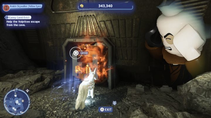 Gdy dojdziecie na wyższy poziom kopalni, przesuńcie do przodu klocek, który będzie blokował przejście - LEGO Skywalker Saga: Wybawienie vulptexa (Canny Canid Evict) - solucja, opis przejścia - LEGO Skywalker Saga - poradnik do gry