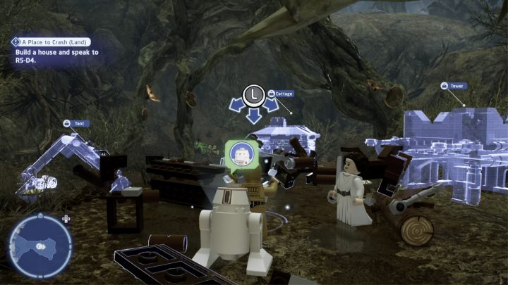 Gdy zbierzecie wszystkie potrzebne elementy, wróćcie do zleceniodawcy i porozmawiajcie z nim - LEGO Skywalker Saga: Miejsce na rozbicie obozu (A Place to Crash Land) - solucja, opis przejścia - LEGO Skywalker Saga - poradnik do gry