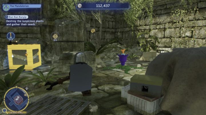 Na koniec zeskoczcie ze świątyni i udajcie się do pobliskiego lasu po 3 roślinę - LEGO Skywalker Saga: Halucynogenna histeria (Run Run Runyip) - solucja, opis przejścia - LEGO Skywalker Saga - poradnik do gry