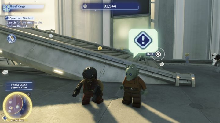 Wróćcie taksówką na północne lądowisko i idźcie za wyznacznikiem do miejsca poszukiwań - LEGO Skywalker Saga: Operacja Gwiezdny pył (Operation Stardust) - solucja, opis przejścia - LEGO Skywalker Saga - poradnik do gry