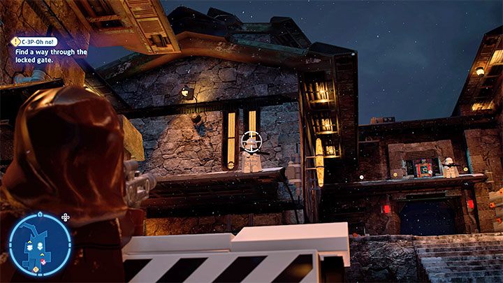 W przypadku kolejnych wartowników dla odmiany musicie trafić ich blasterami z dużej odległości - LEGO Skywalker Saga: C-3PO-nie (C-3P-Oh no) - solucja, opis przejścia - LEGO Skywalker Saga - poradnik do gry
