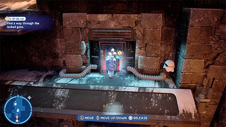 Na potrzeby odblokowania dalszego przejścia wybierzcie Rey - LEGO Skywalker Saga: C-3PO-nie (C-3P-Oh no) - solucja, opis przejścia - LEGO Skywalker Saga - poradnik do gry