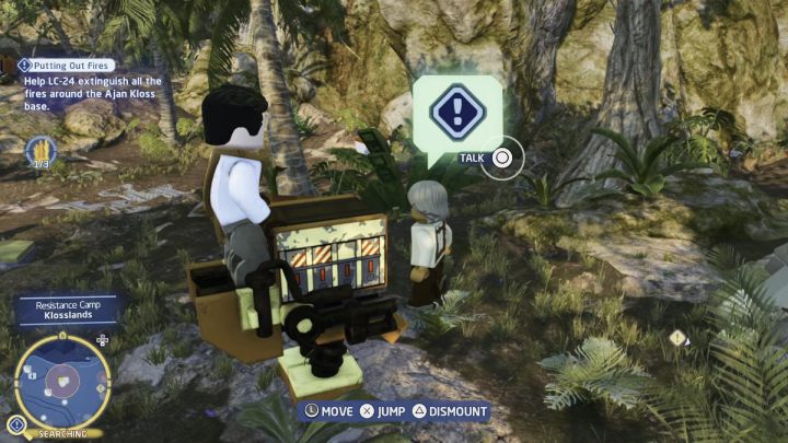 Porozmawiajcie z mężczyzną stojącym niedaleko góry, który wskaże Wam następny pożar do ugaszenia - LEGO Skywalker Saga: Gaszenie pożarów (Putting Out Fires) - solucja, opis przejścia - LEGO Skywalker Saga - poradnik do gry