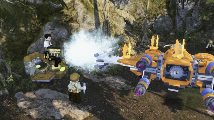 Na koniec zestrzelcie rośliny znajdujące się na mechanizmie do gaszenia pożarów i wskoczcie do środka - LEGO Skywalker Saga: Gaszenie pożarów (Putting Out Fires) - solucja, opis przejścia - LEGO Skywalker Saga - poradnik do gry
