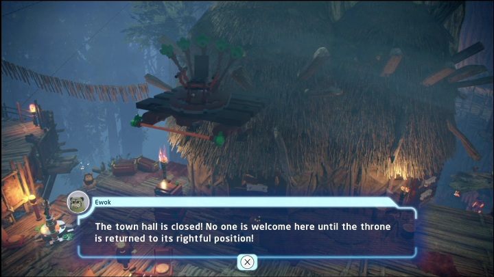 Ten klocek da Wam Ewok siedzący w swoim mieszkaniu - LEGO Skywalker Saga: Wioska Ewoków - lista wszystkich łamigłówek - LEGO Skywalker Saga - poradnik do gry